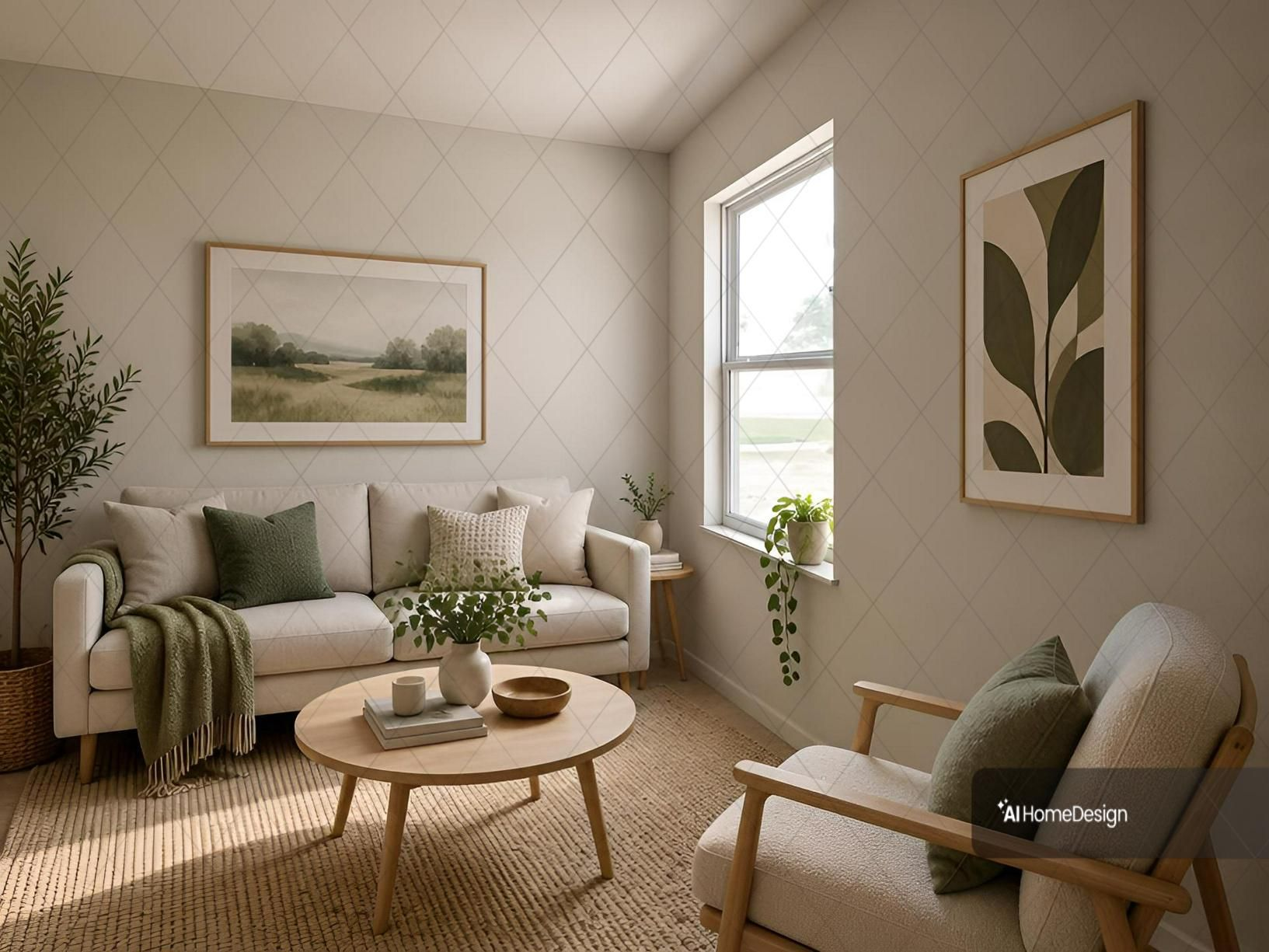 AI HomeDesign result for test 1: empty room staging