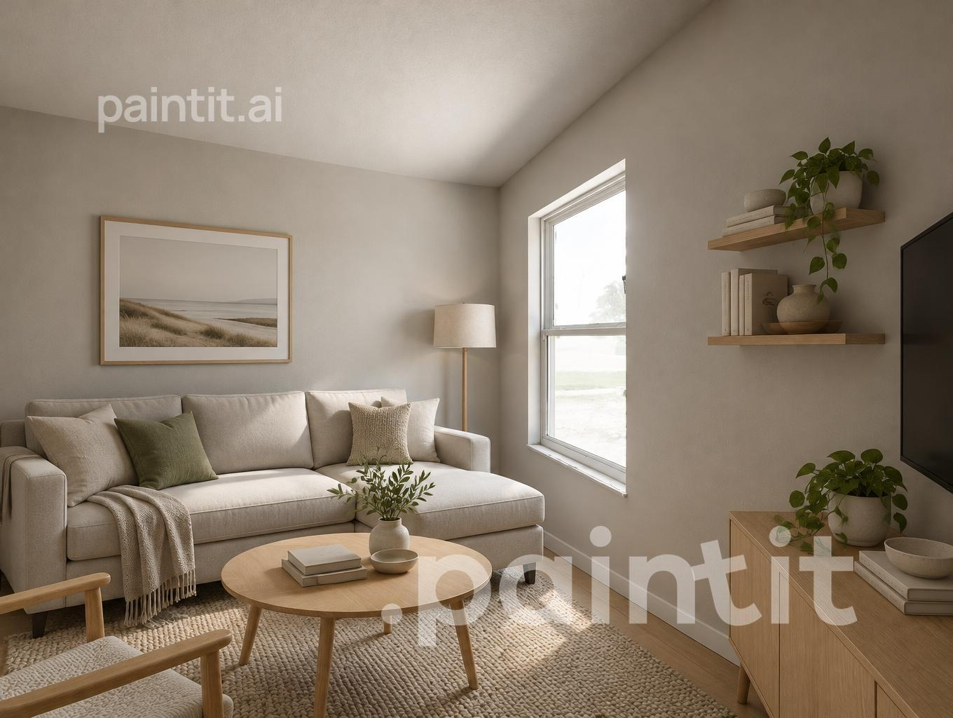 Paintit.ai result for test 1: empty room staging
