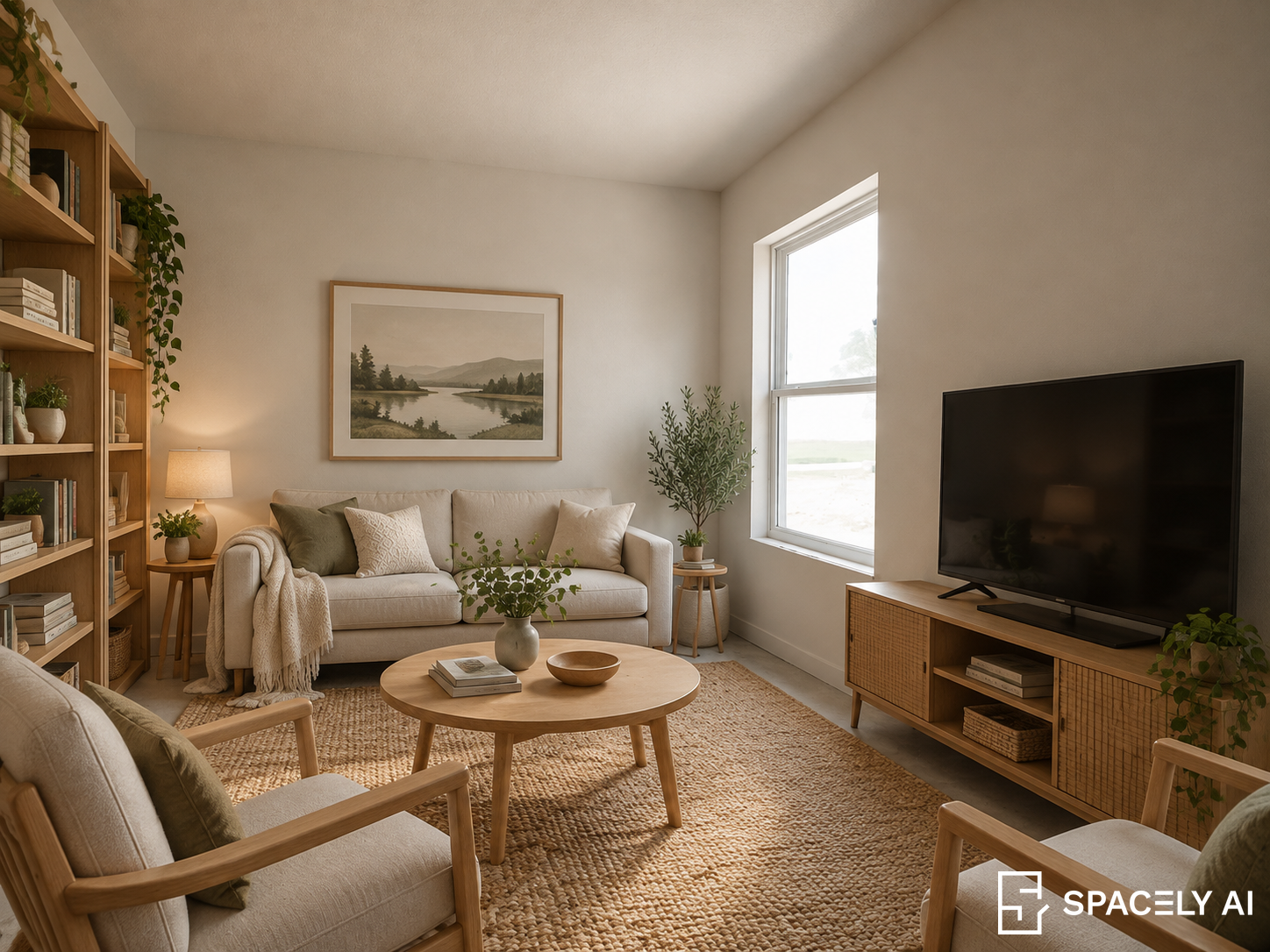 Spacely AI result for test 1: empty room staging